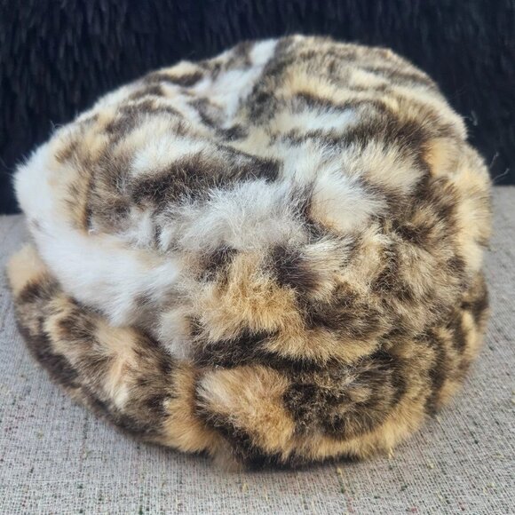 Women Hat Warm Winter Russian Style Faux Fur Brown/Tan Round Cap hat New main image 6